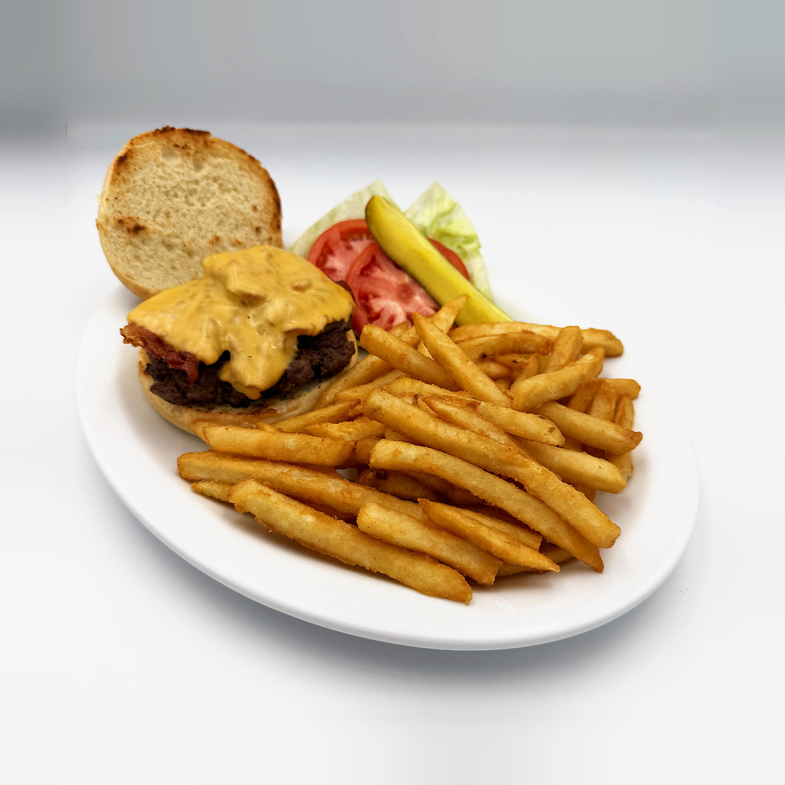 The Andy Burger, fresh off the grill from the late-night kitchen